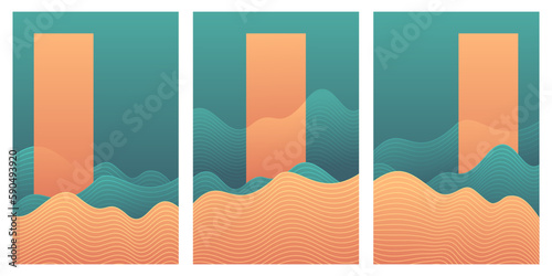 Abstract banner - wavy shapes and vertical space © Dmitry Kovalchuk