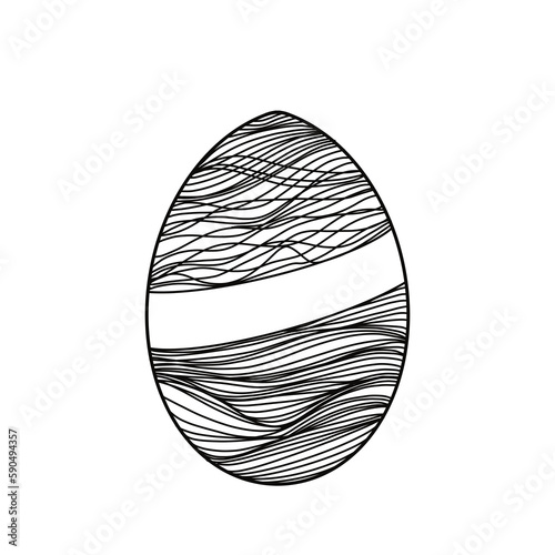 black and white egg line artwork photo