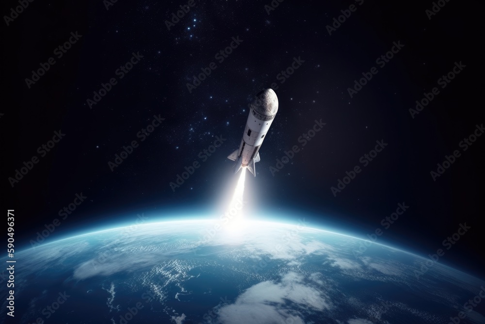 rocket in space rocket in space