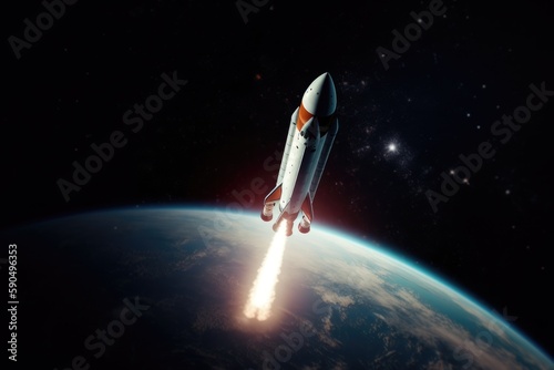 Fototapeta Naklejka Na Ścianę i Meble -  rocket in space
