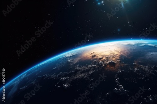 earth in space background 