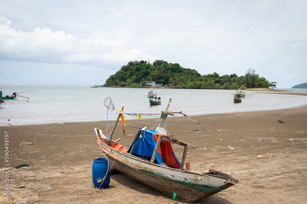 small fishing boats in southern Thailand