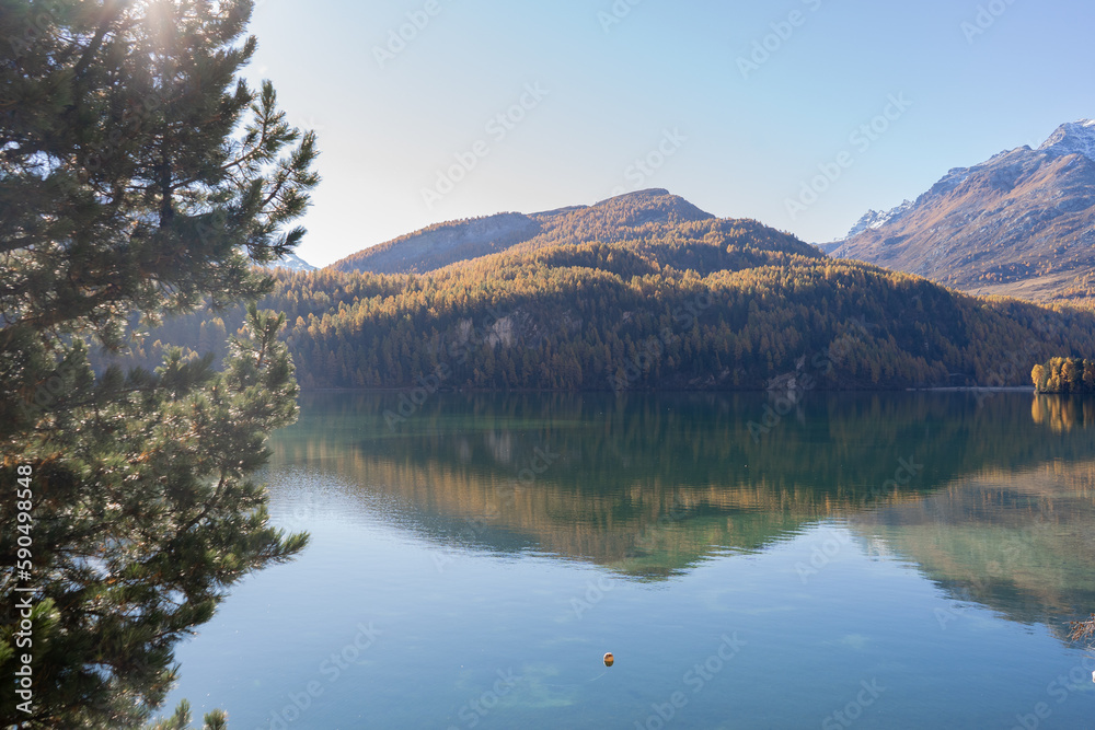 Naklejka premium Engadin im Herbst