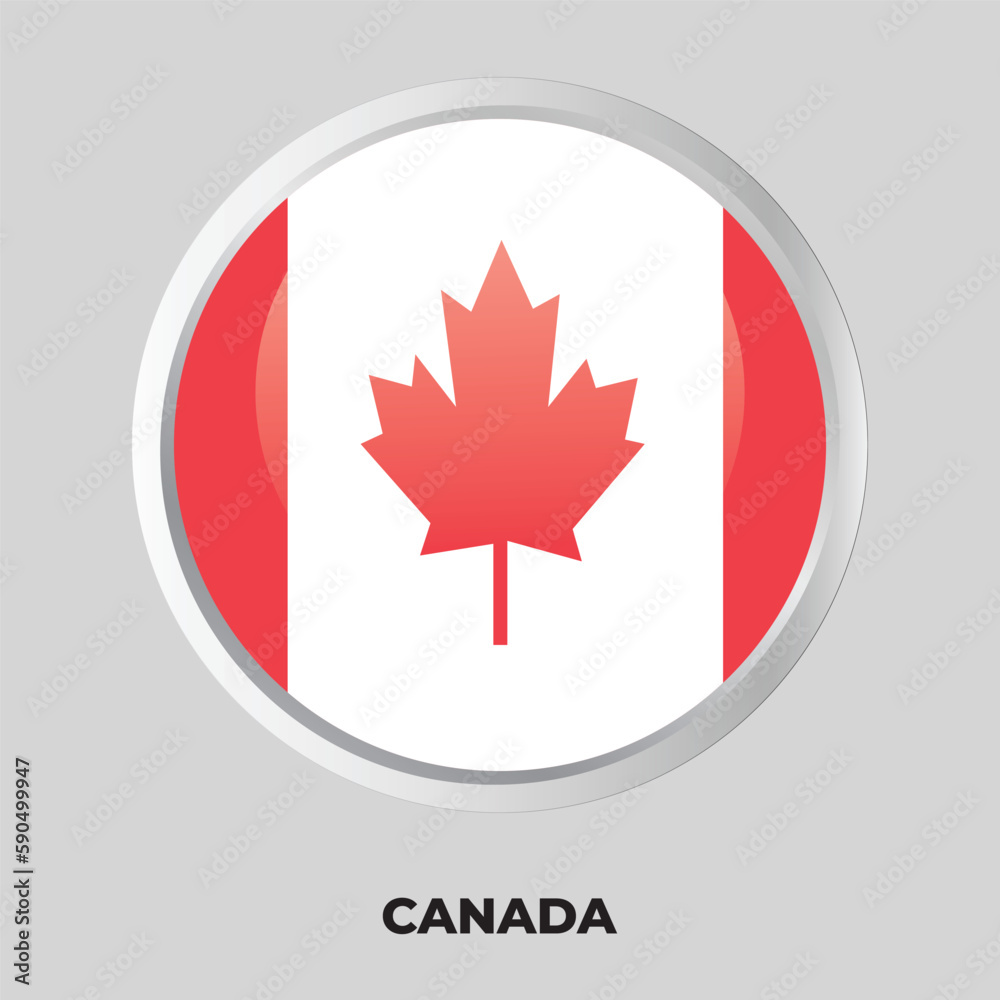 button flag of canada