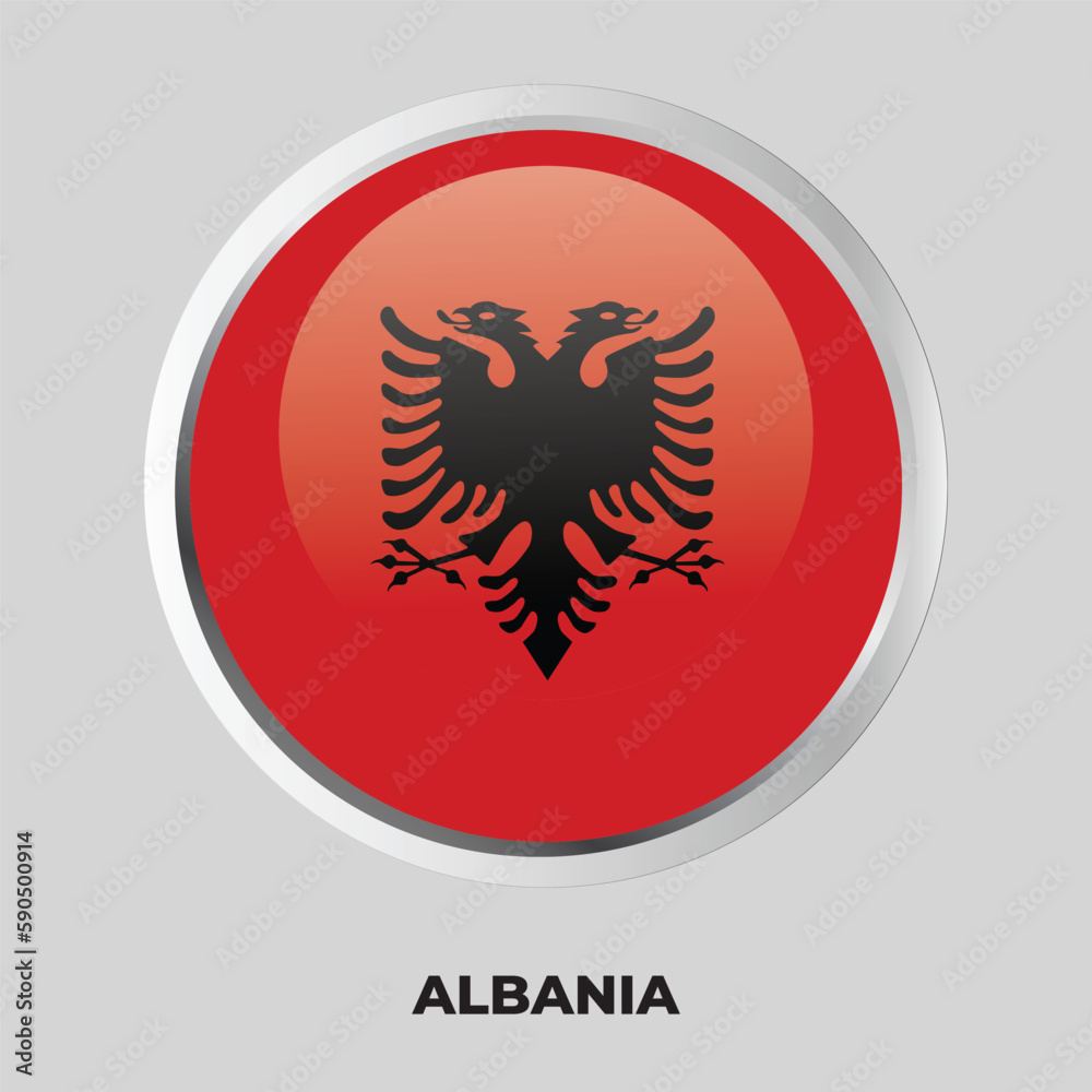 button flag of albania button flag of albania