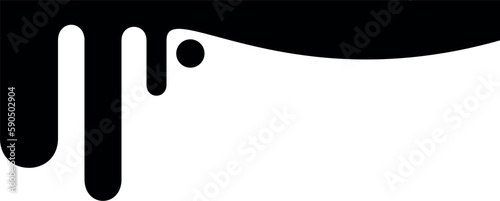 abstraction of black paint on the wall, vector smudges