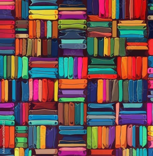 colorful books texture