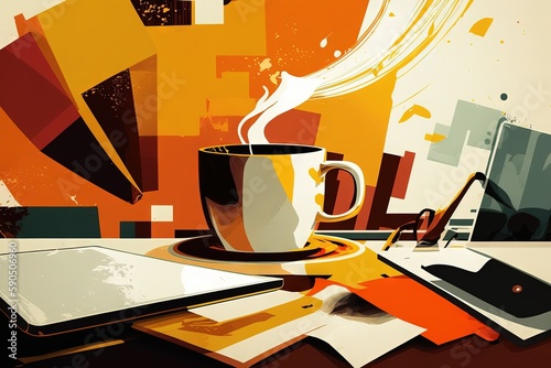 Administrative Professionals Day, Secretaries Day or Admin Day. Abstract illustration generative ai