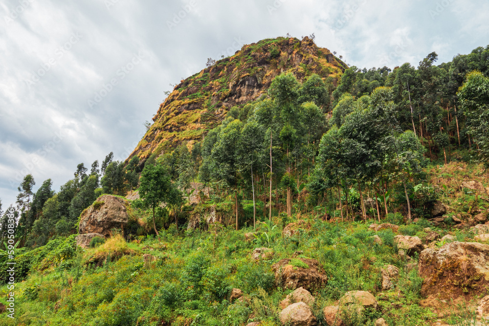 Scenic view of Wanale Hill in Mount Elgon, Mbale, Uganda