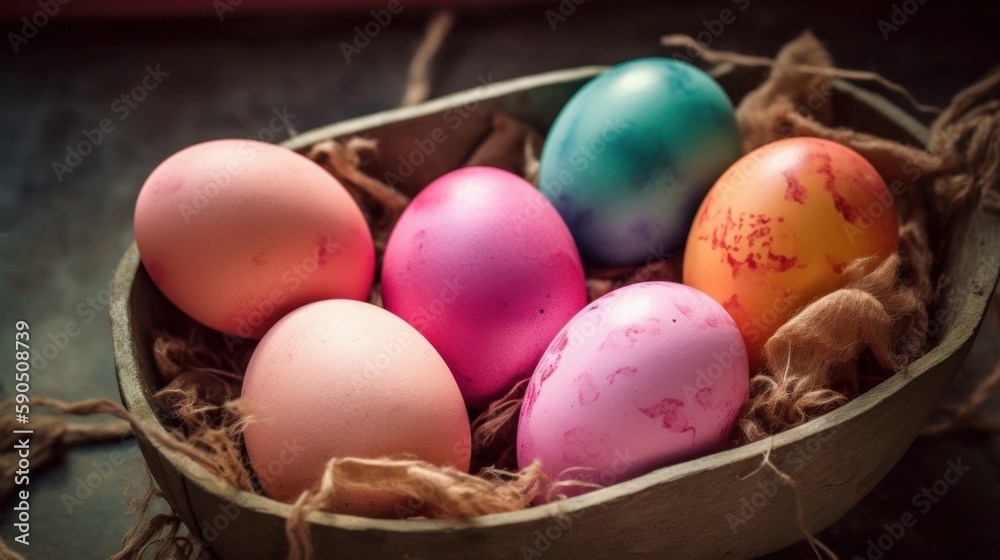 colorful easter eggs, ai generated, Generative AI colorful easter eggs, ai generated, Generative AI