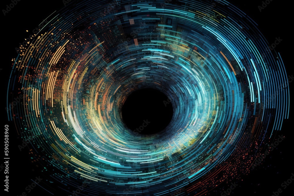 Obraz premium Data swirl and Data vortex,Big data concept