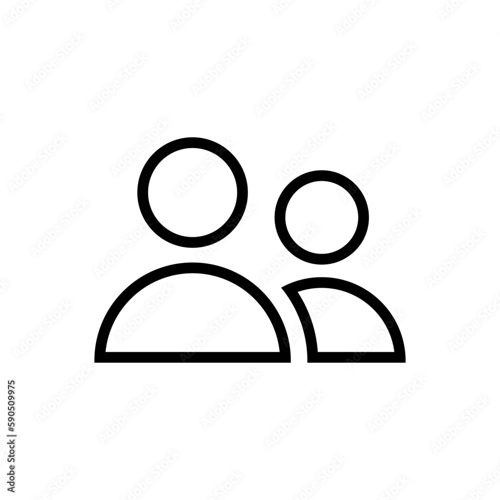 People icon vector in line style. Group concept People icon vector in line style. Group concept