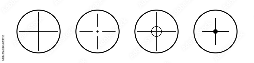 Target icons. Sniper vector illustration icon. Target aim symbol. Circle with cross. Target icons. Sniper vector illustration icon. Target aim symbol. Circle with cross.