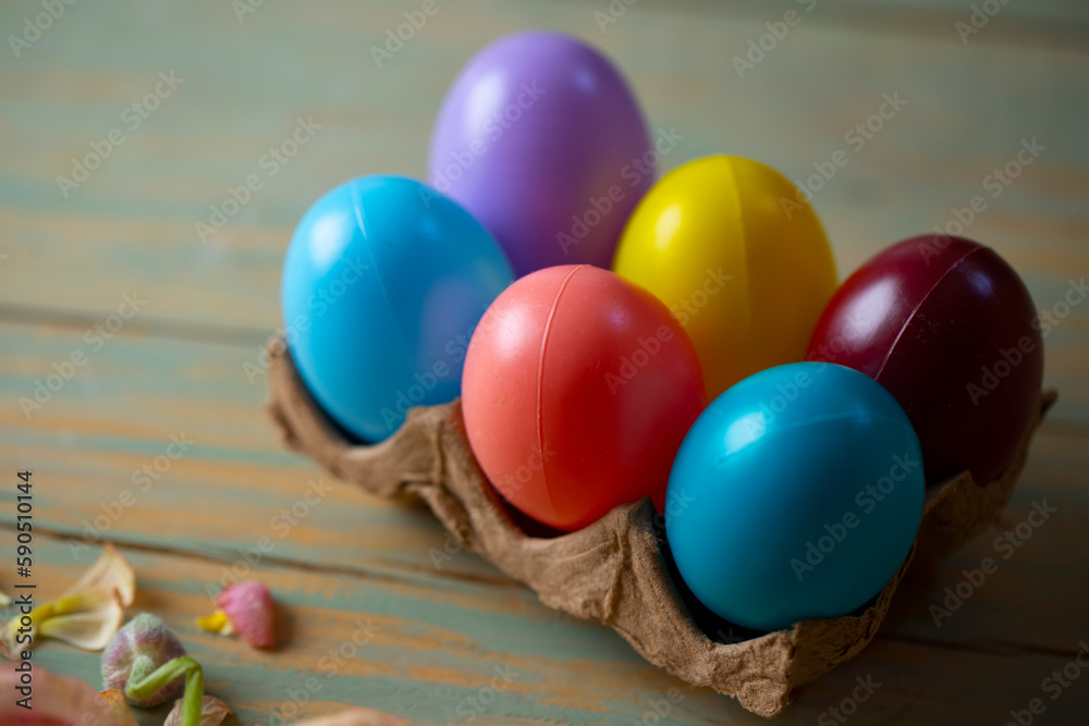 Obraz premium easter eggs in a basket