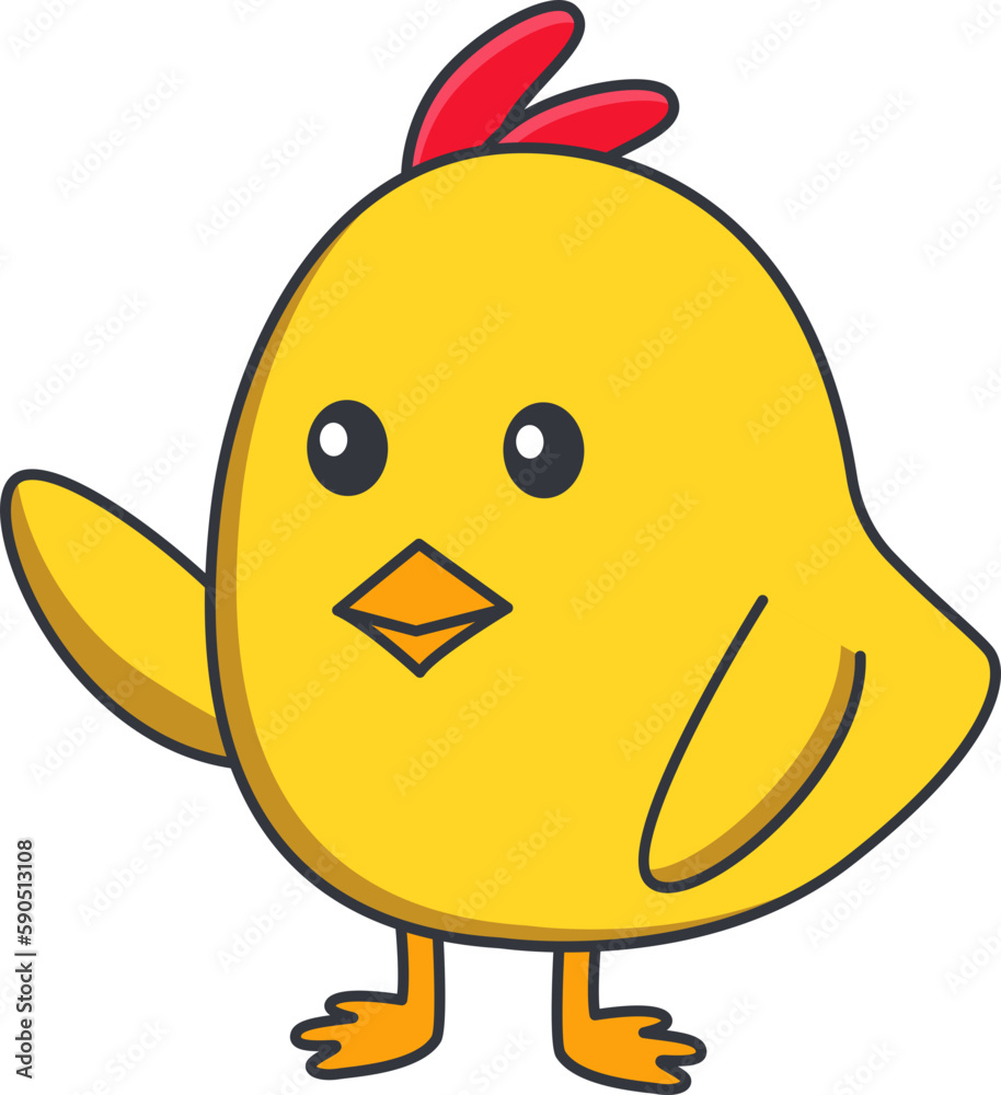 Cute Chicken Illustration Vector