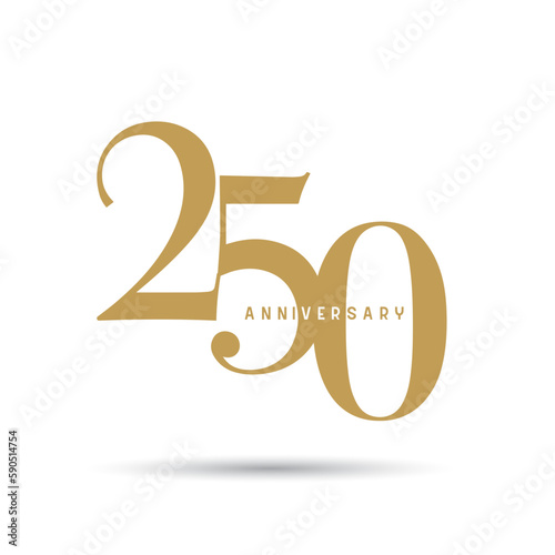 250th anniversary elegance logotype photo