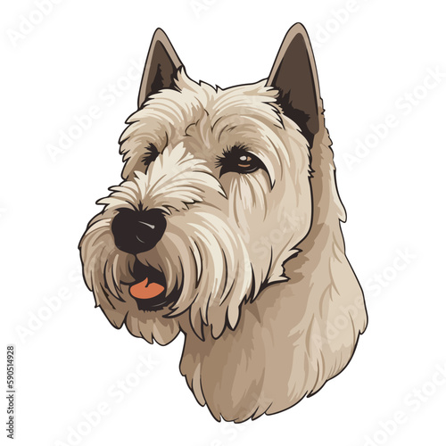 Scottish Terrier Dog Flat Icon Isolated On White Background