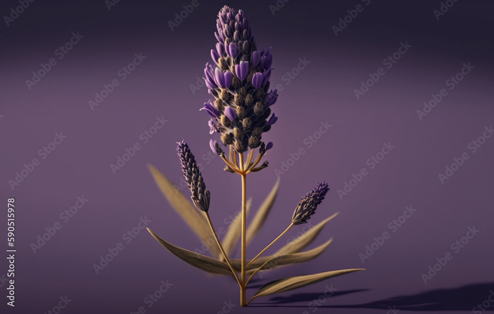 lavender flower on purple background with copy space lavender flower on purple background with copy space