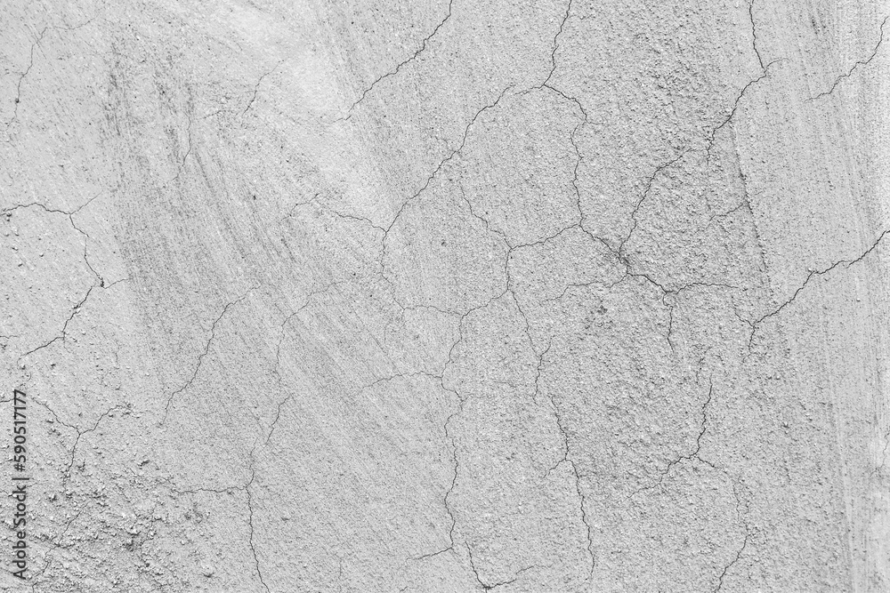 Dirty old cracked concrete wall.  Rough and grunge wall texture background.  
