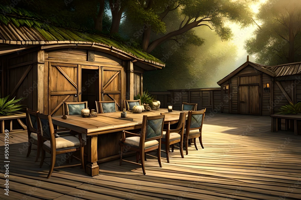 Fototapeta premium Residence in the Forest