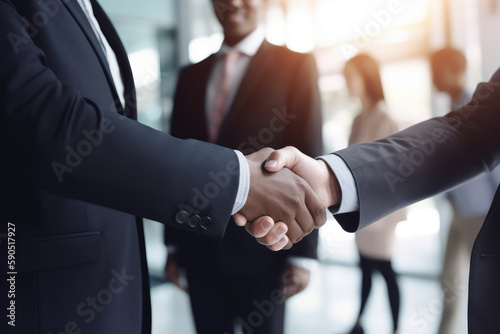 close up of business handshake
