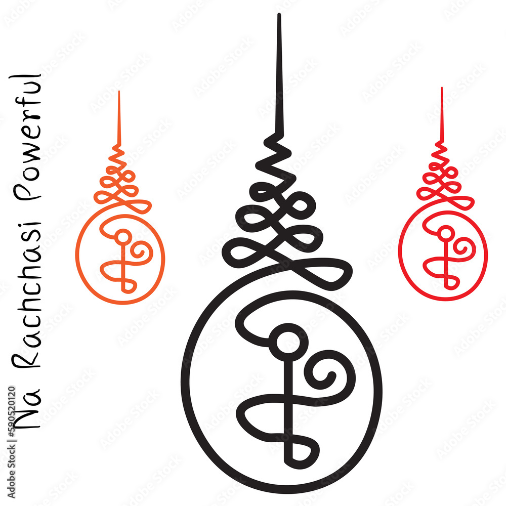 grafika-wektorowa-stock-symbol-talisman-thai-ancient-traditional