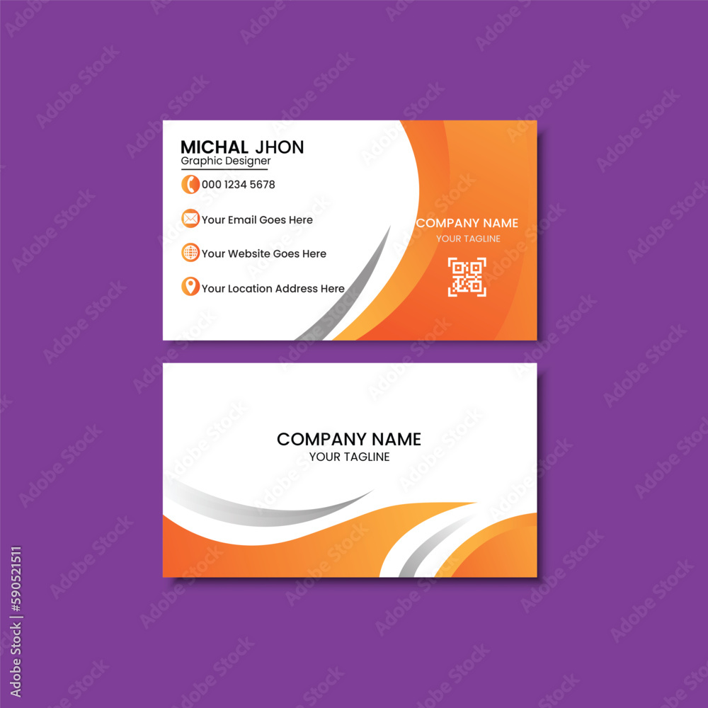 Fototapeta premium business card design,Creative and modern business card template,modern and clean professional business card template design. Creative and modern business card template with color variation