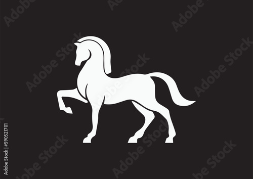 vector white horse design