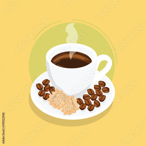 vector colombian coffee illustration concept 
