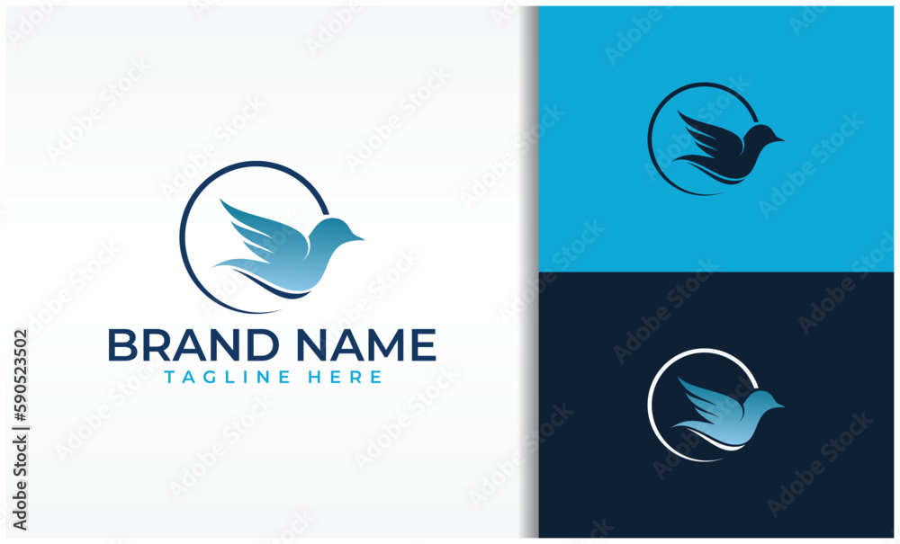 Obraz premium Bird And Circle Logo