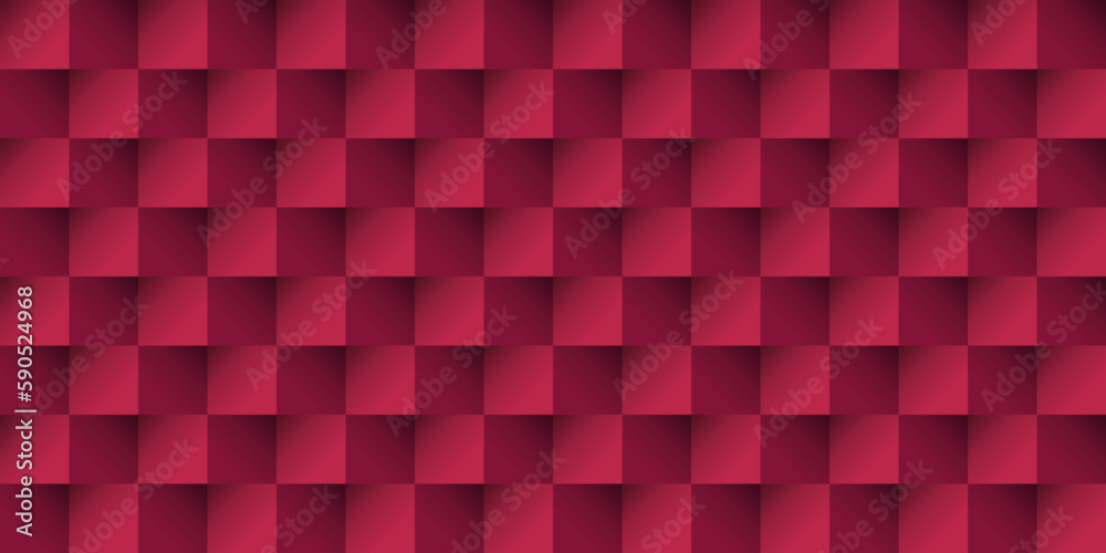 Seamless checkerboard pattern background. Trend color of the year 2023 Viva Magenta. Design texture elements for fabric, tile, banner, card, cover, poster, backdrop, wall. Vector illustration. Seamless checkerboard pattern background. Trend color of the year 2023 Viva Magenta. Design texture elements for fabric, tile, banner, card, cover, poster, backdrop, wall. Vector illustration.