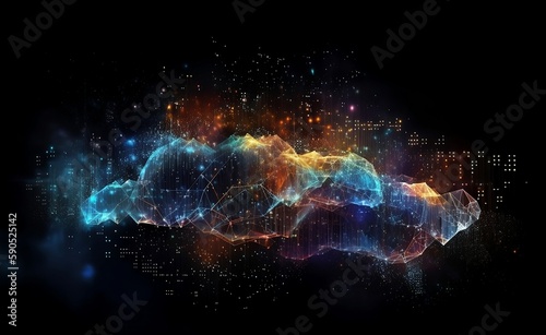 visualization of a digital data storage networking cloud