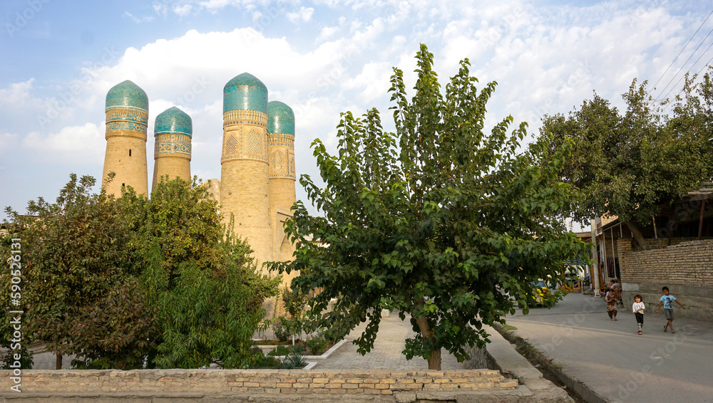 Madrasah Four minarets in Bukhara