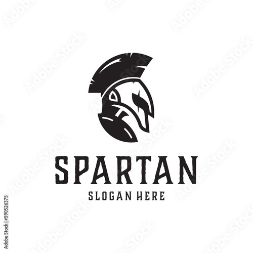 Spartan logo design. Manly warrior concept