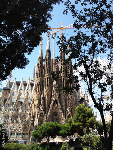 sagrada familia cathedral in Barcelona Spain 