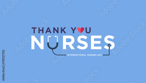 National Nurses Week is observed in United states form 6th to 12th May of each year. Nurses week banner poster background template vector illustration. photo