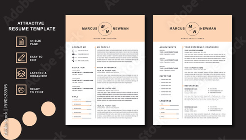 New creative resume template,