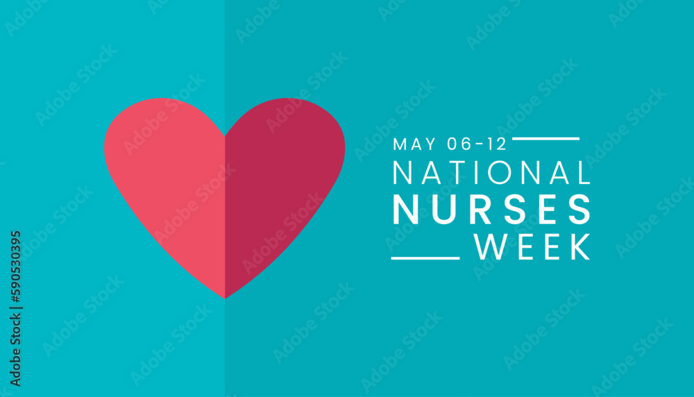 National Nurses Week is observed in United states form 6th to 12th May of each year, National Nurses week banner poster background template vector illustration.