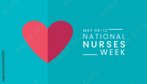 National Nurses Week is observed in United states form 6th to 12th May of each year, National Nurses week banner poster background template vector illustration. photo