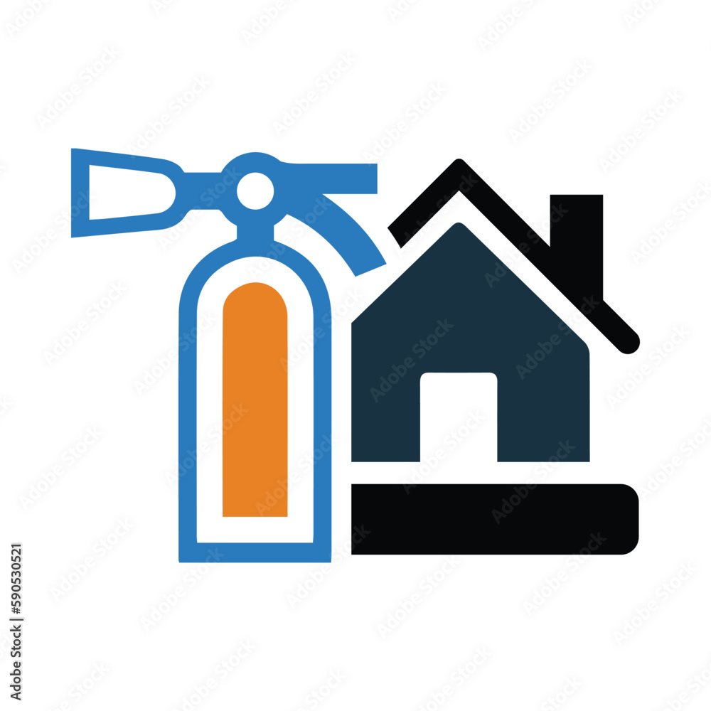 house, home, fire extinguisher, home extinguisher icon house, home, fire extinguisher, home extinguisher icon