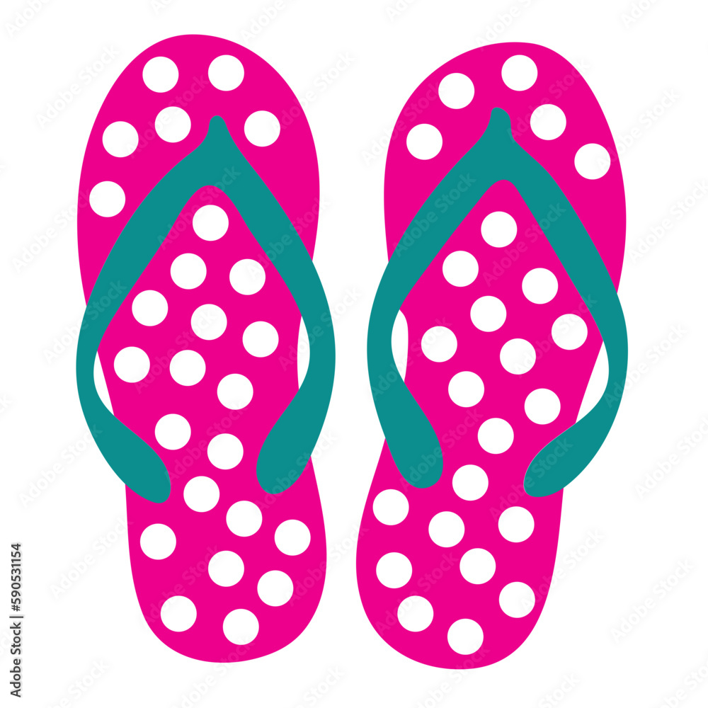 Flip flops with Polka dots in pink Flip flops with Polka dots in pink