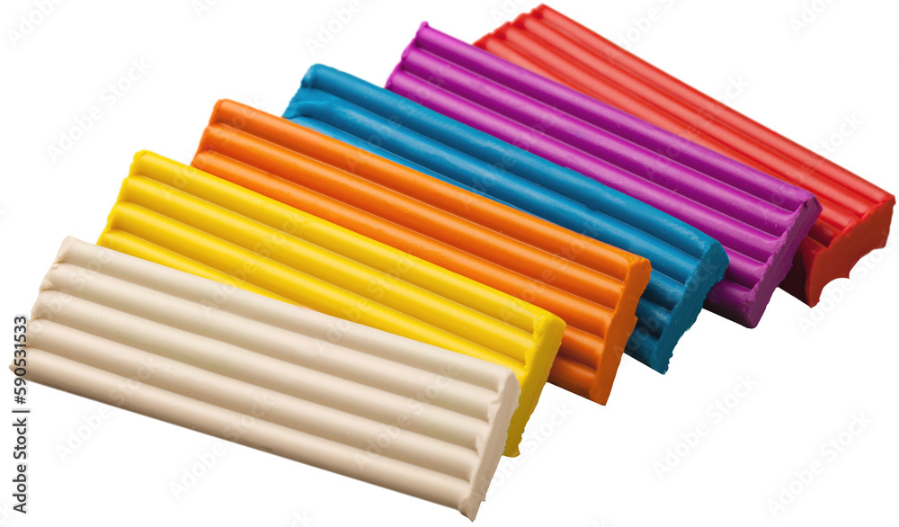 Fototapeta premium Different colored plasticine Educational games for children.