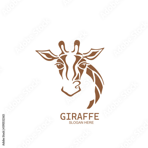 Canvas Print Free vector logo giraffe icon design illustration