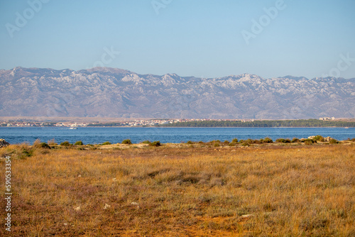 landscape with lake and mountains