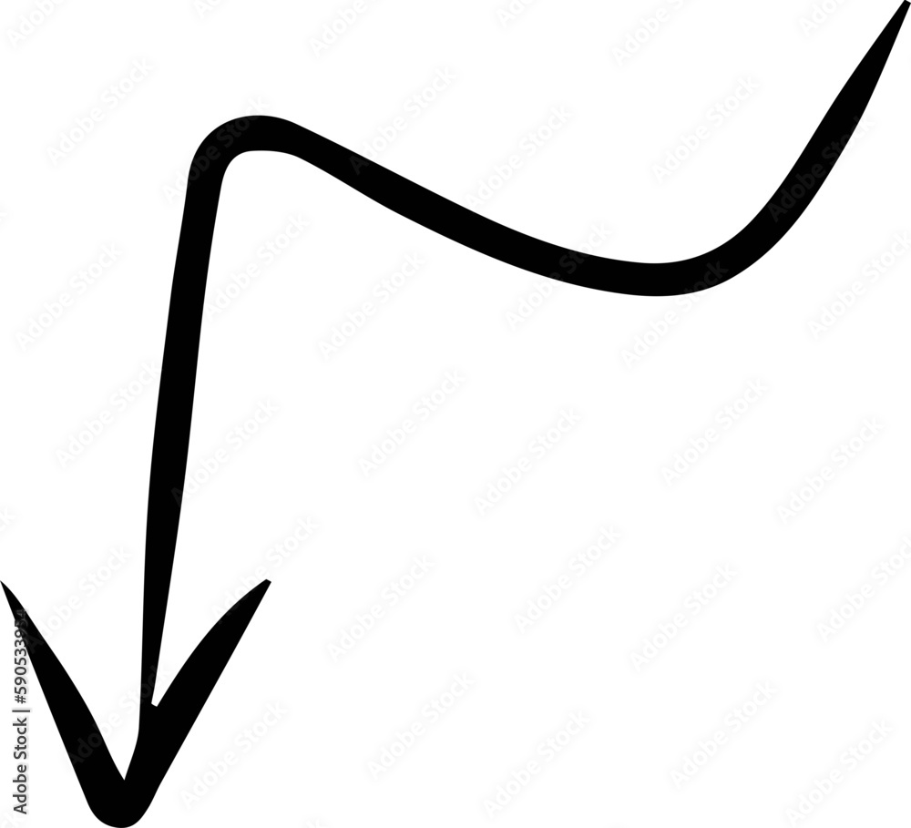 Doodle line arrow Doodle line arrow