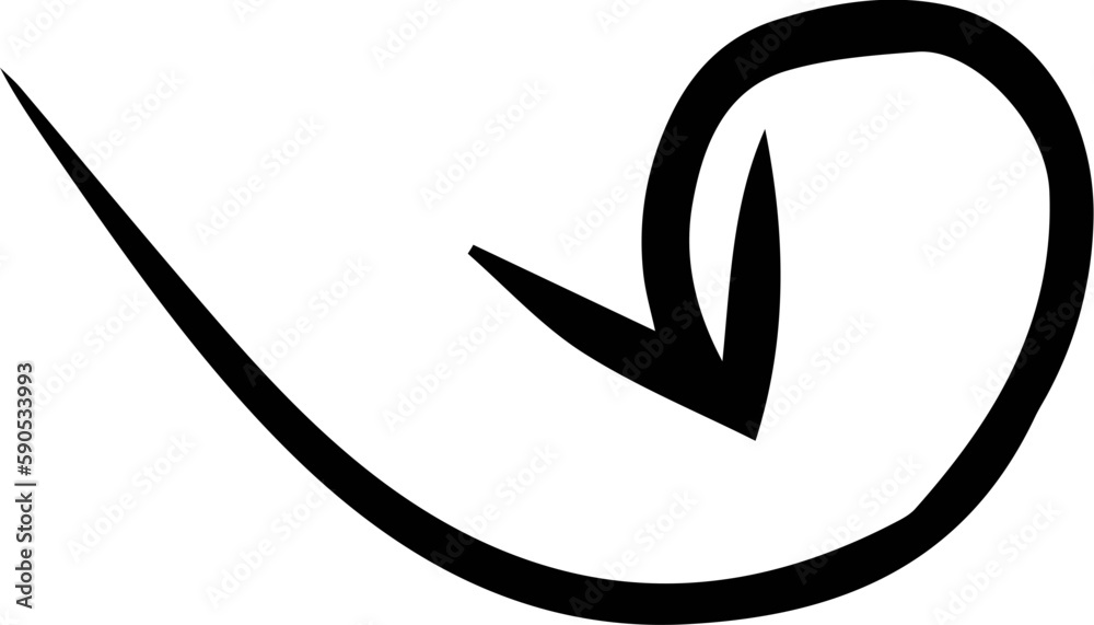 Obraz premium Doodle line arrow