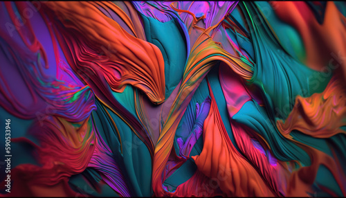 Mutlicolored Fractal Motion Design, Creative Background, Motion picture with AI © John Pranay