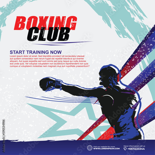 Sport Boxing Background vector illustration