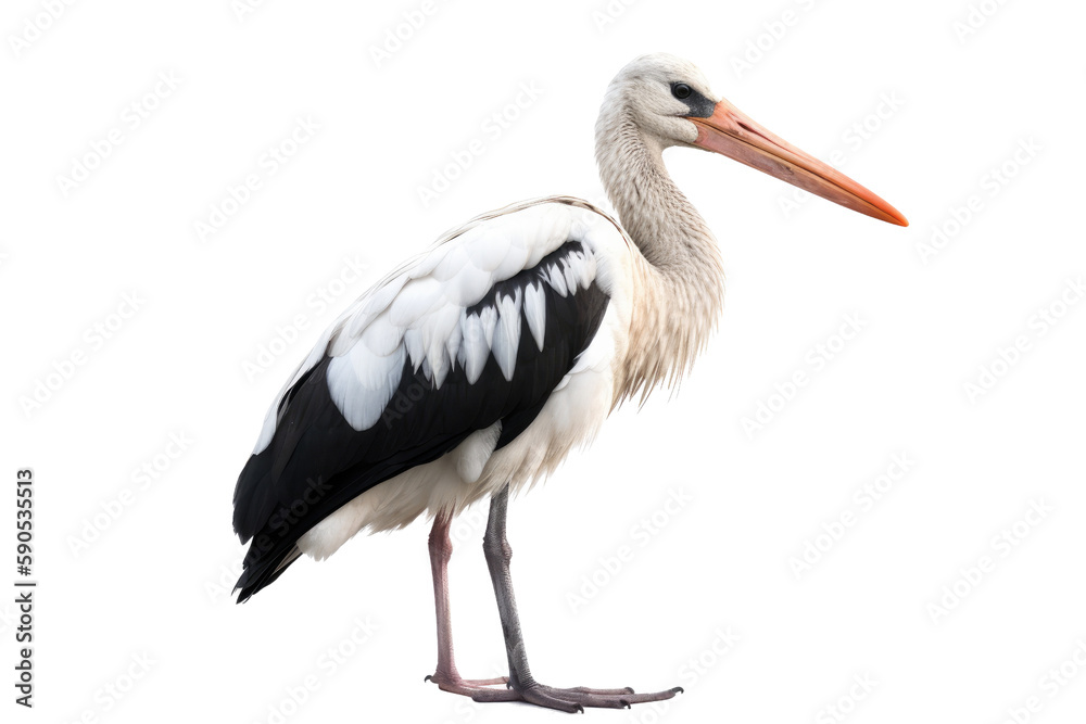 white stork isolated on transparent background white stork isolated on transparent background