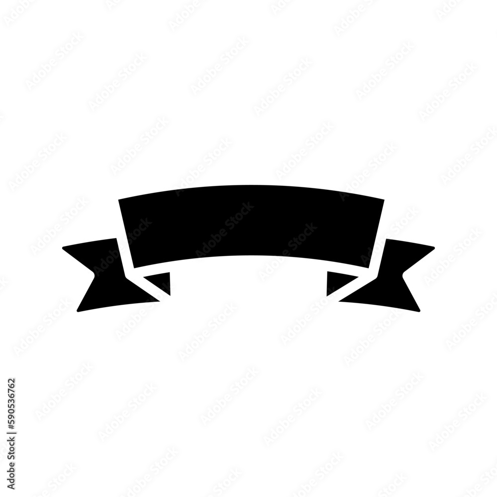 Ribbon icon. Banner sign. vector illustration